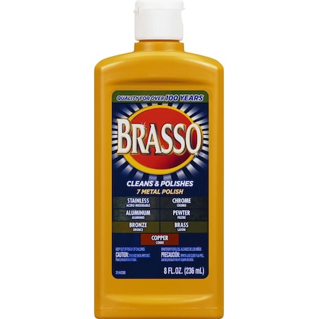 Brasso Metal Polish, 8 fl oz, Tan, PK 8 RAC89334CT